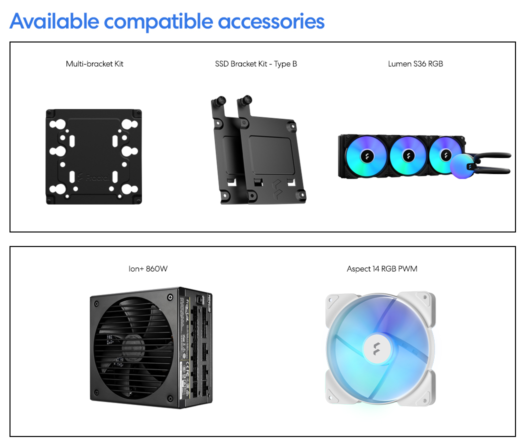 Fractal Design Meshify 2 Compact RGB Black Computer Case